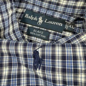 Ralph Lauren Mens Blue Plaid Blake Button Down Shirt Size XL